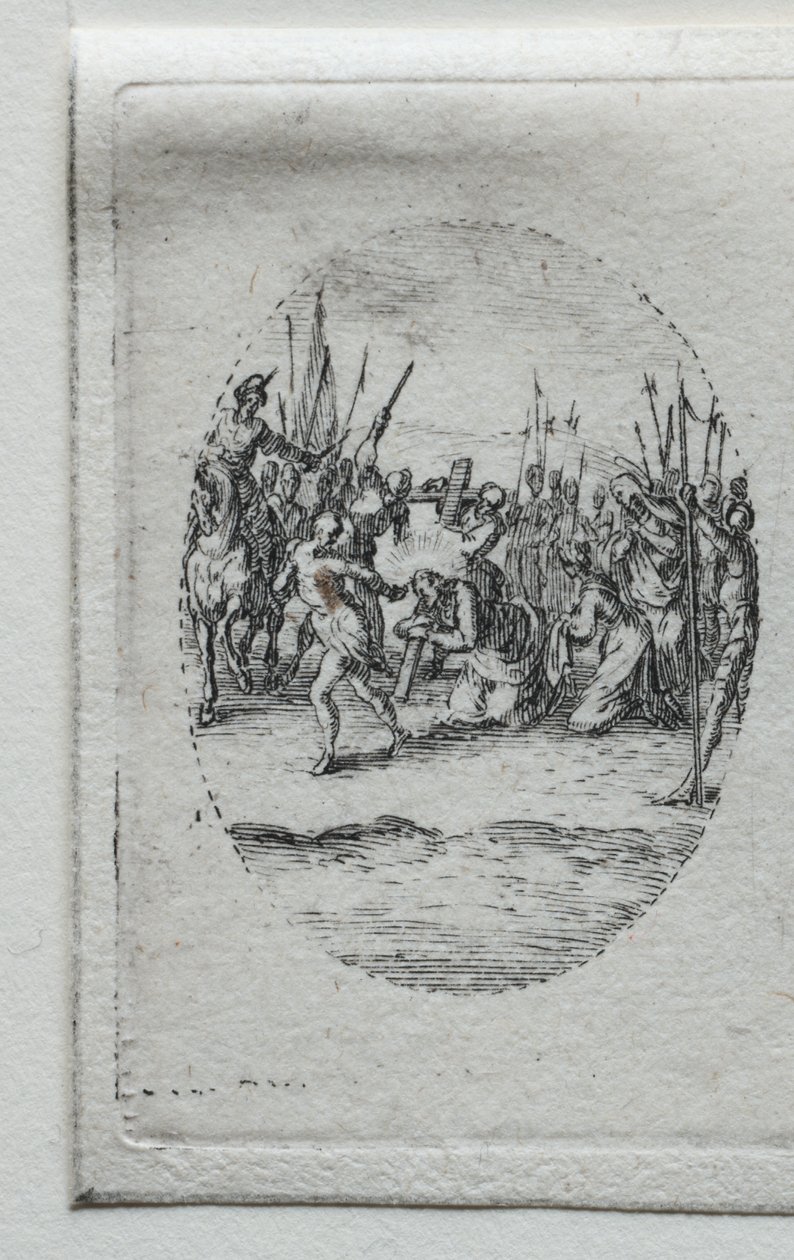 Passionens mysterier: korsets bärande av Jacques Callot