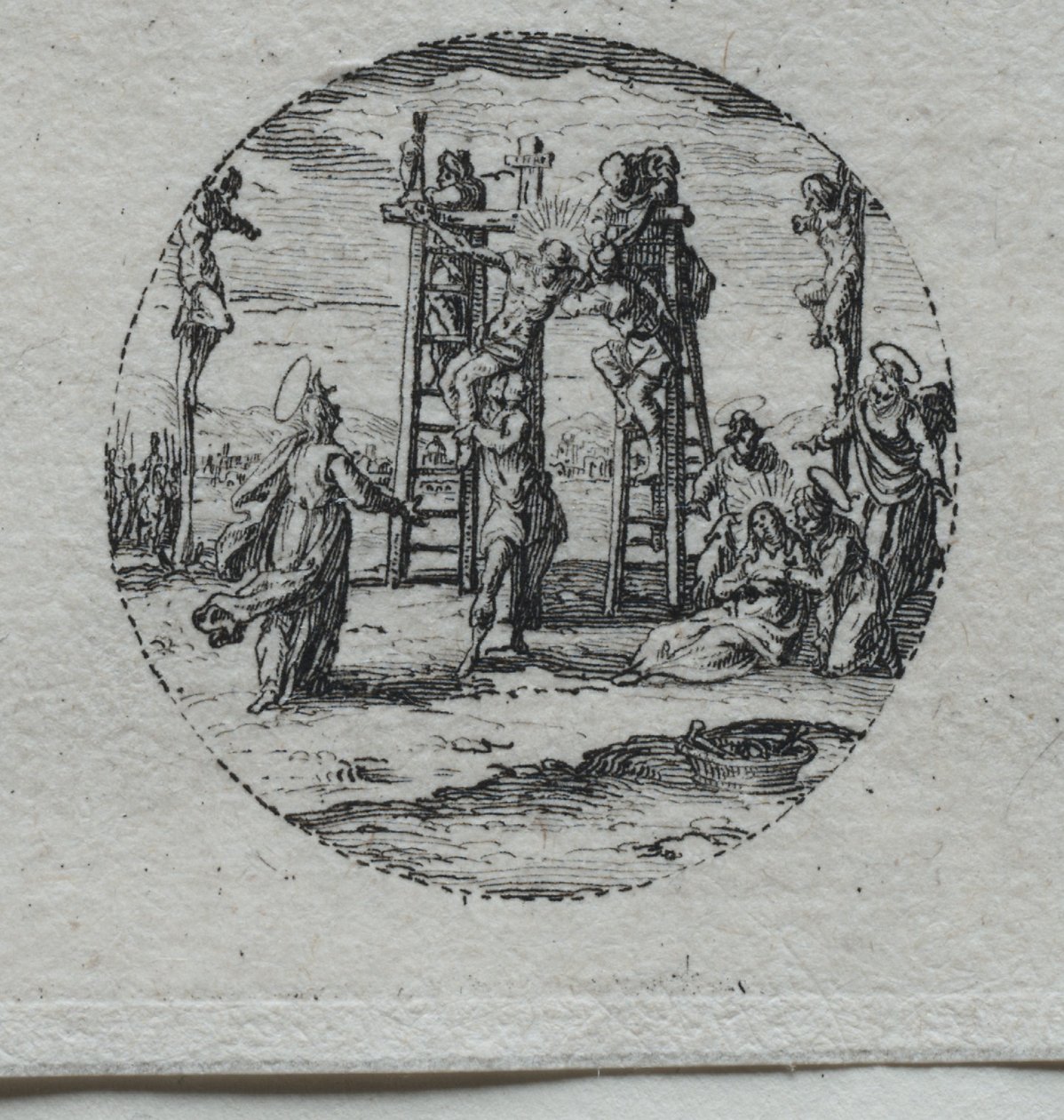 Passionens mysterier: korsfästelsen. av Jacques Callot