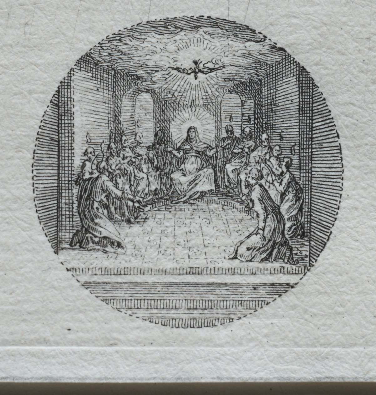 Passionens mysterier: Den Helige Andes nedstigning av Jacques Callot