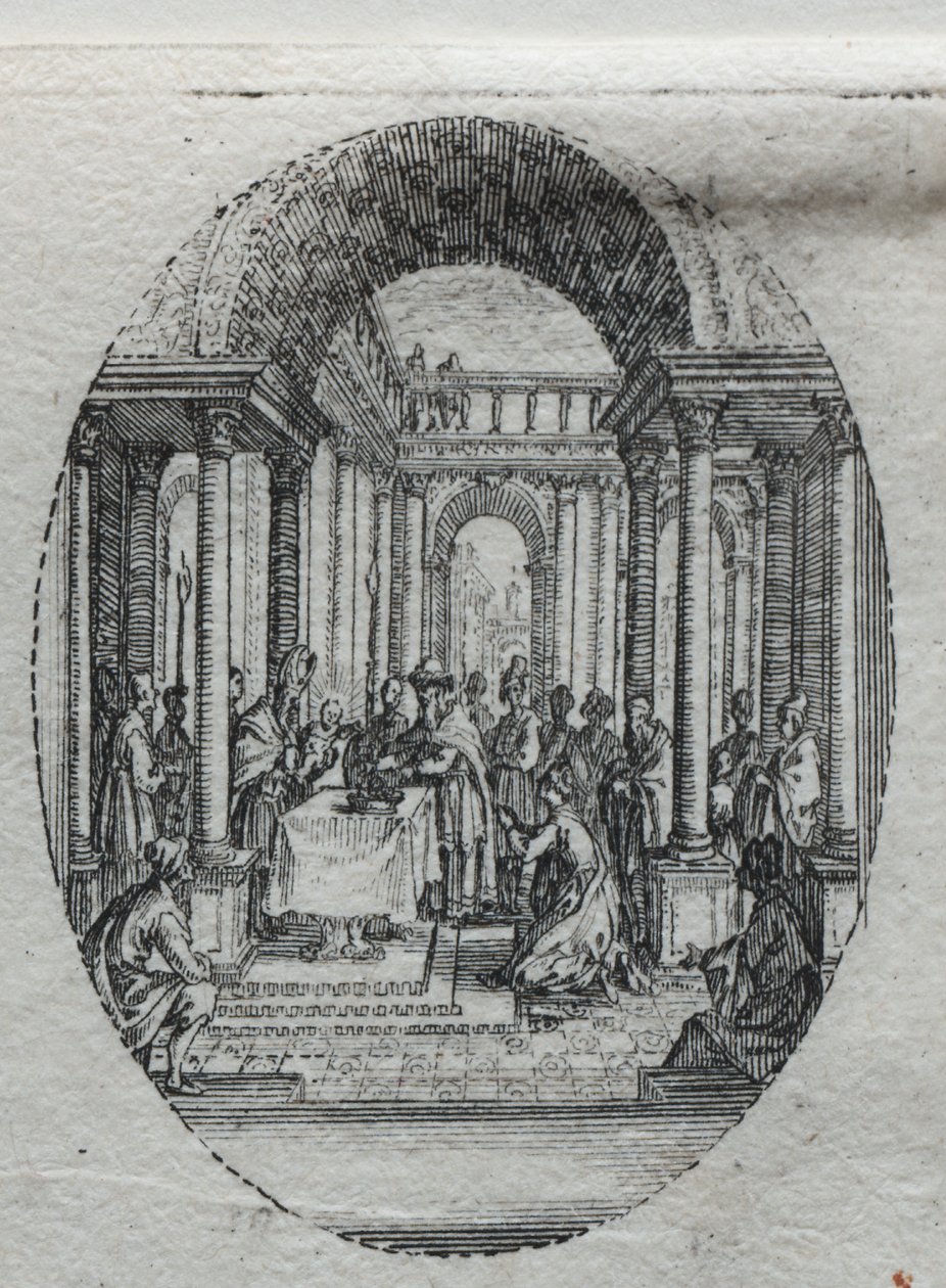 Passionens mysterier: presentationen i templet av Jacques Callot