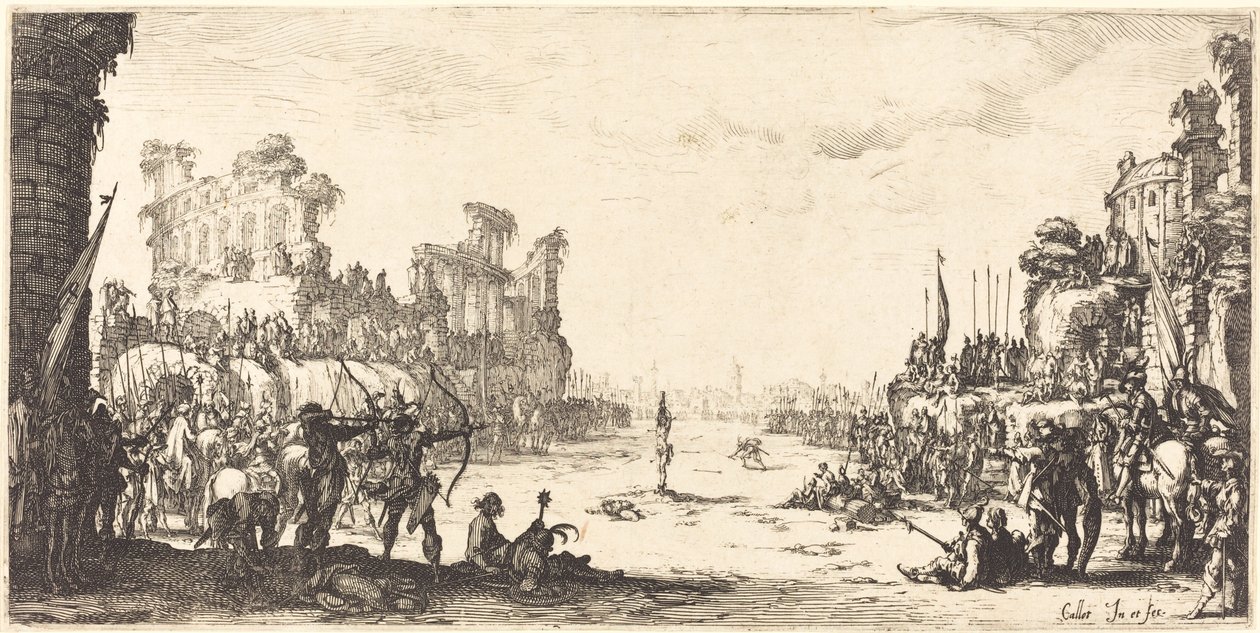 The Oreal by Arrows (Saint Sebastian) av Jacques Callot