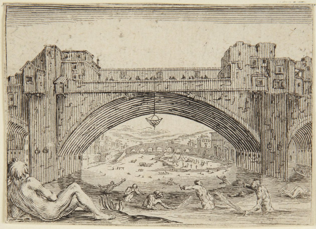 Ponte Vecchio, Florens av Jacques Callot