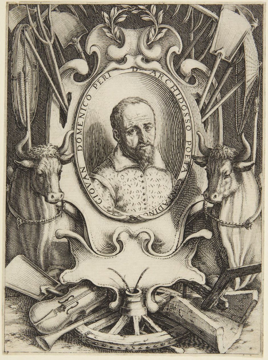 Porträttet av Giovanni Domenico Peri av Jacques Callot