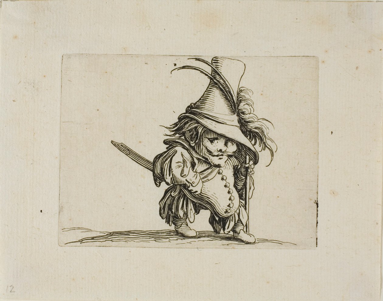 The Potbellied Man with a Tall Hat, från Varie Figure Gobbi av Jacques Callot