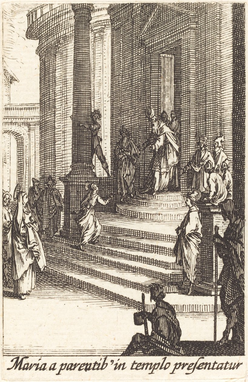 Presentationen av Jungfrun, 1630 eller efter. av Jacques Callot