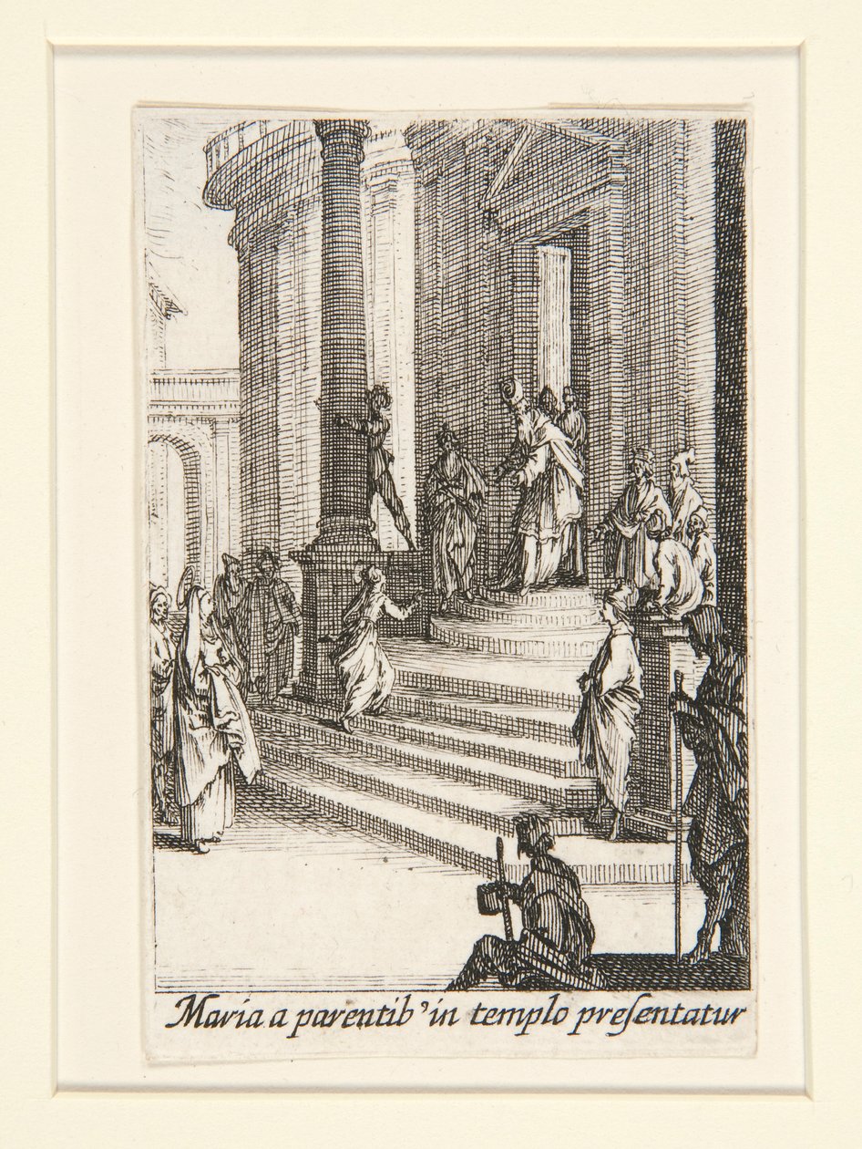 The Presentation of the Virgin, nr.3 från The Life of the Virgin av Jacques Callot