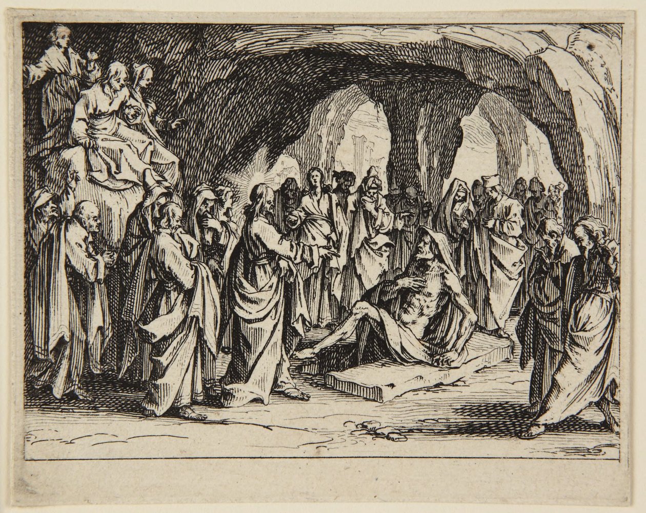Lasarus uppväckelse av Jacques Callot