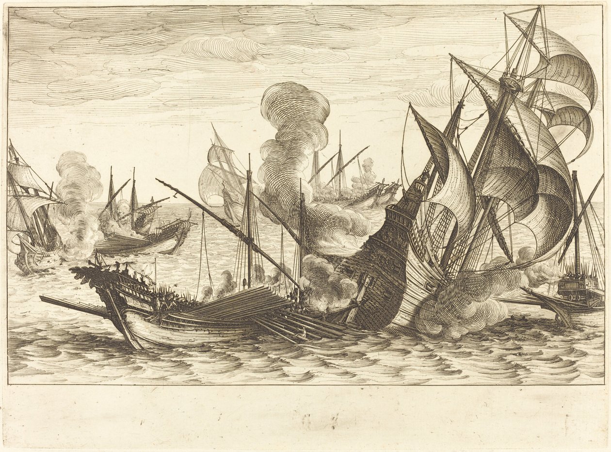 Det andra sjöslaget av Jacques Callot