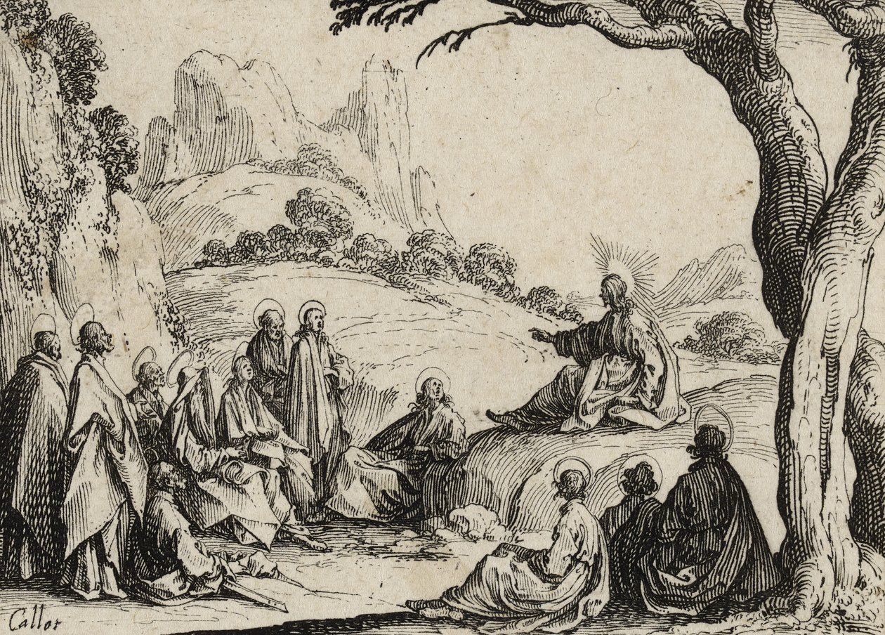 Bergspredikan, 1635 av Jacques Callot
