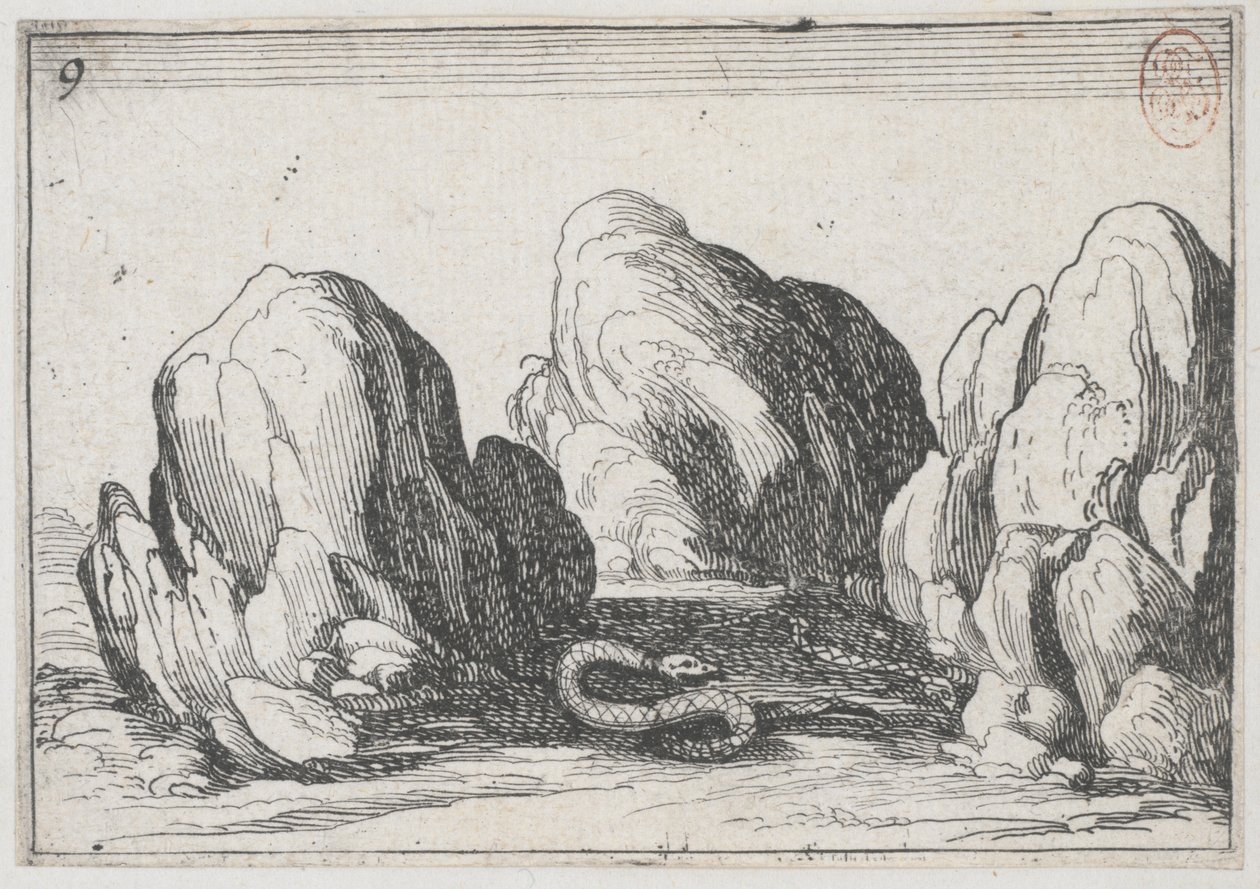 Ormen - nej. 9 från serien av Jacques Callot