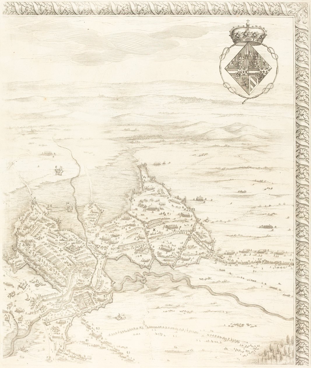 Belägringen av Breda [skylt 3 av 6] av Jacques Callot
