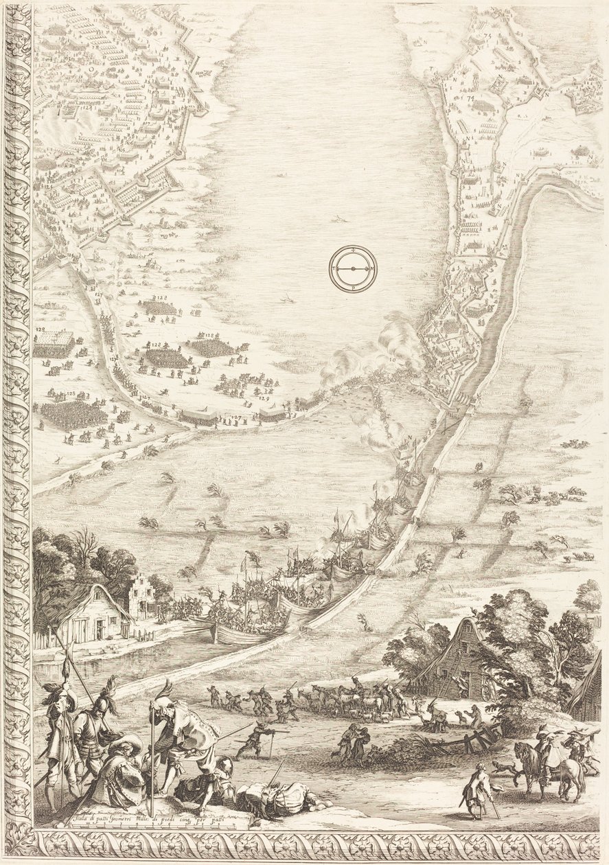 Belägringen av Breda [skylt 4 av 6], 16271628. av Jacques Callot