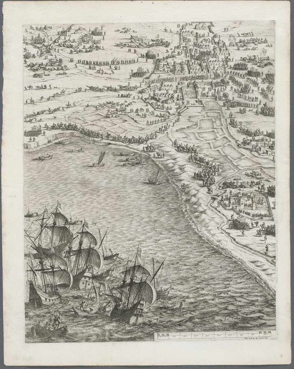 Belägringen av La Rochelle: Tavla 12 av Jacques Callot