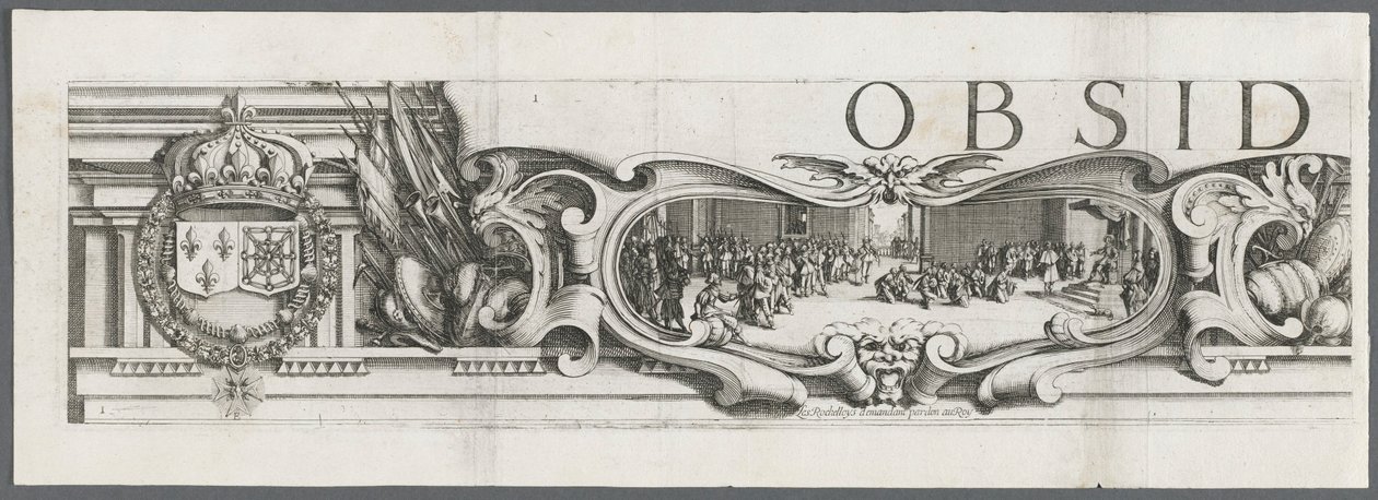 Belägringen av La Rochelle: Plansch 1 av Jacques Callot