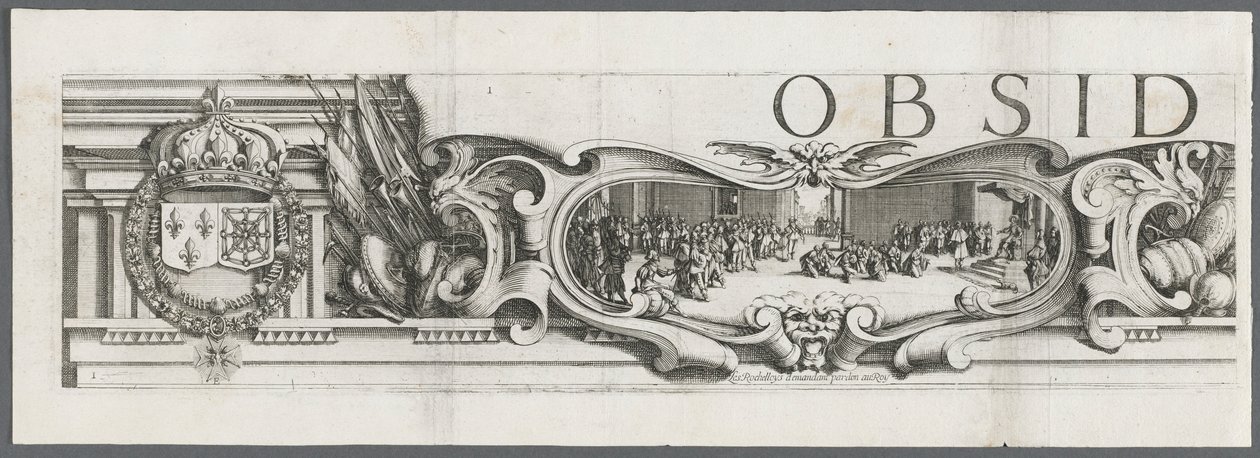 Belägringen av La Rochelle: Plåt 1, 1628-1630. av Jacques Callot