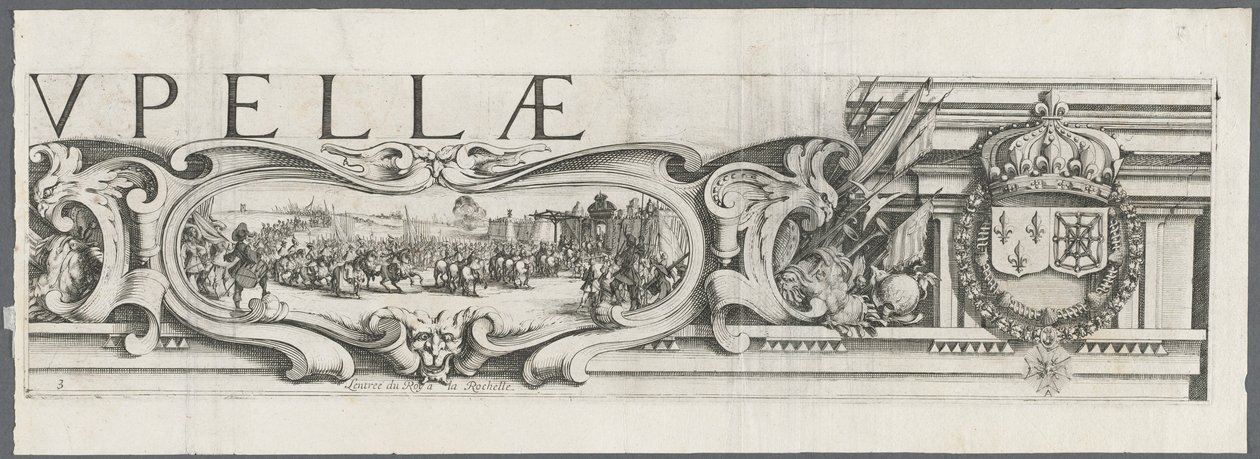 Belägringen av La Rochelle: Plåt 3, 1628-1630. av Jacques Callot
