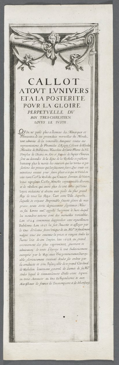 Belägringen av La Rochelle: Plåt 4, 1628-1630. av Jacques Callot