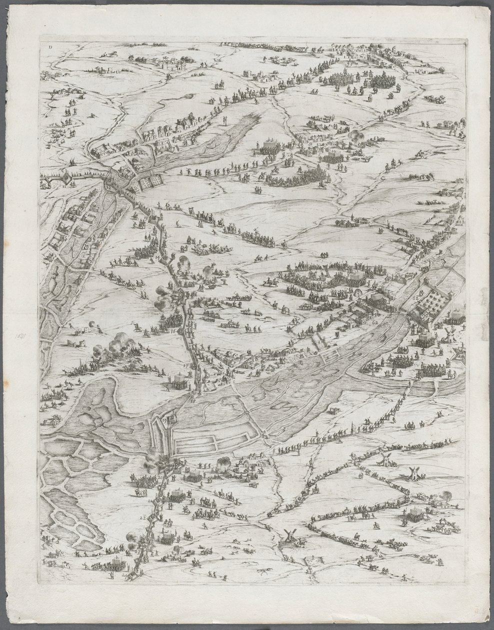 Belägringen av La Rochelle: Tavla 7, 1628-1630. av Jacques Callot