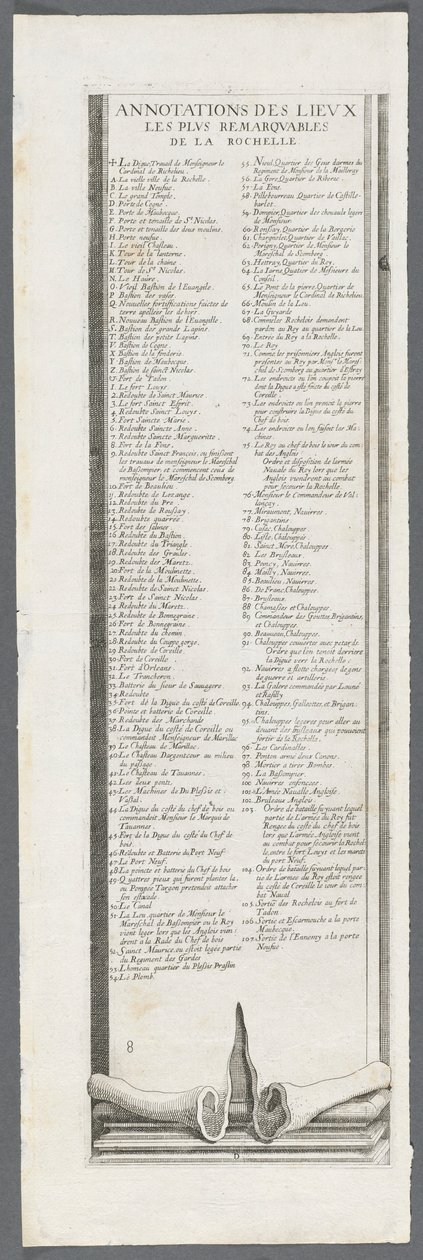 Belägringen av La Rochelle: Tavla 9, 1628-1630. av Jacques Callot