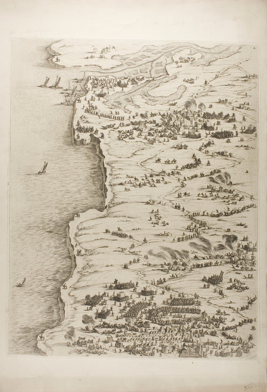 Belägringen av La Rochelle, tavla ett av Jacques Callot