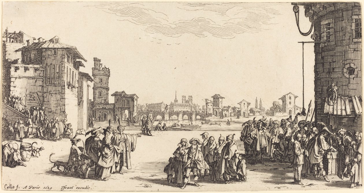 Slavmarknaden av Jacques Callot