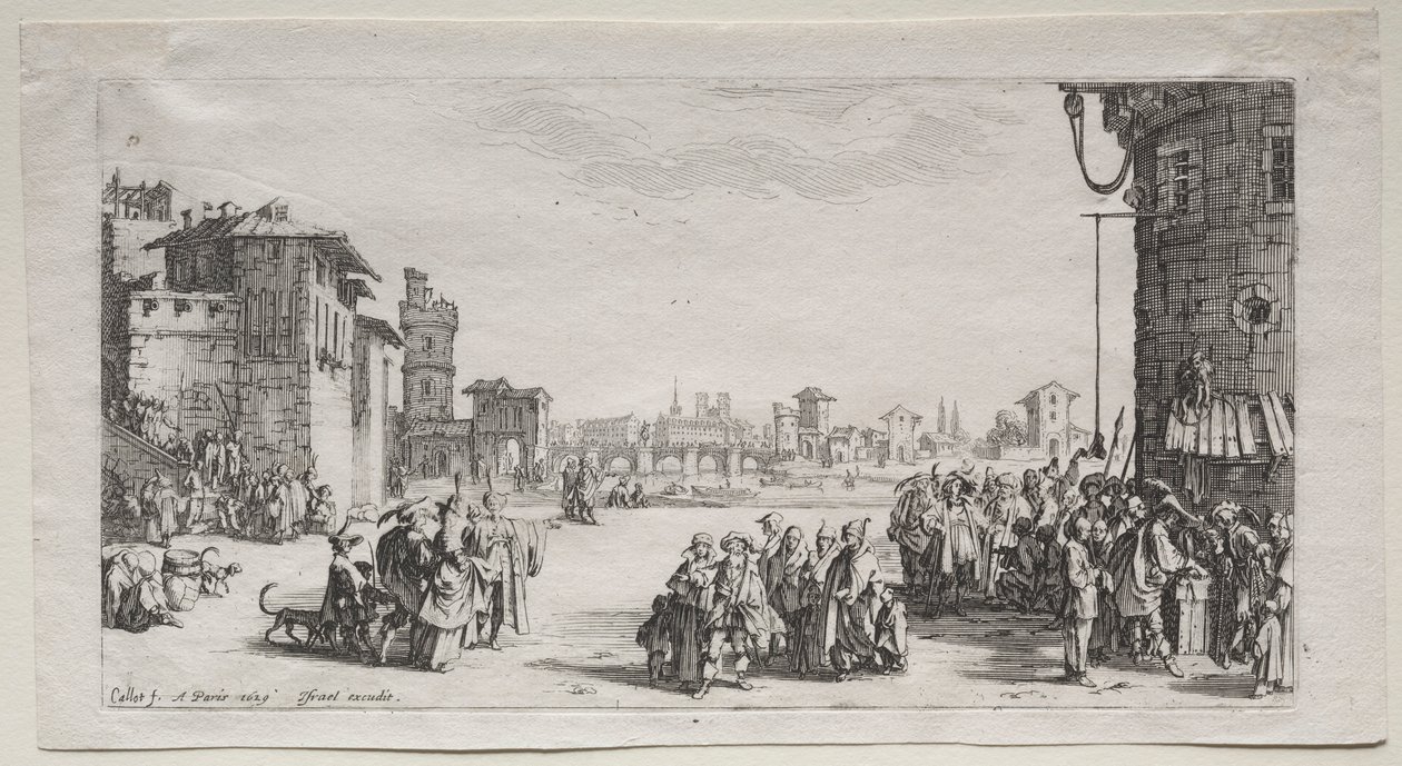 Slavmarknaden, 1629. av Jacques Callot