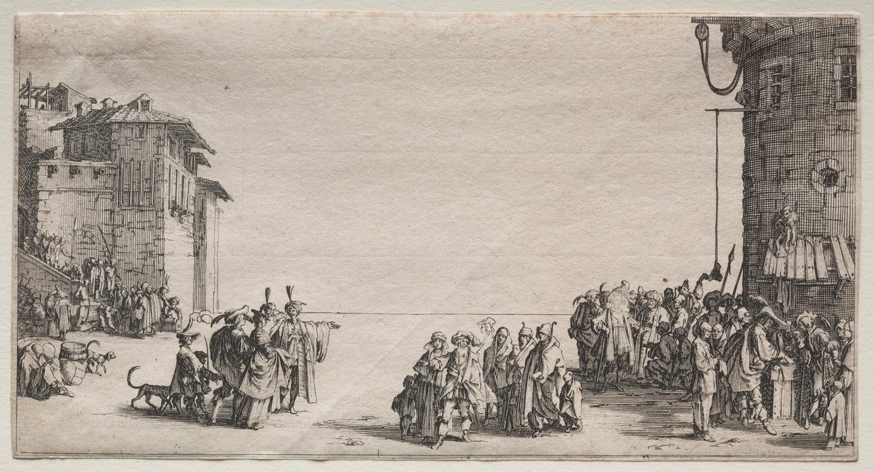 Slavmarknaden, 1629. av Jacques Callot