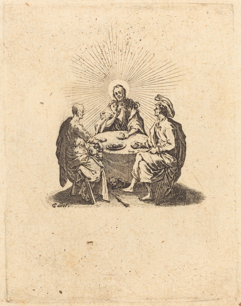 Nattvarden i Emmaus av Jacques Callot