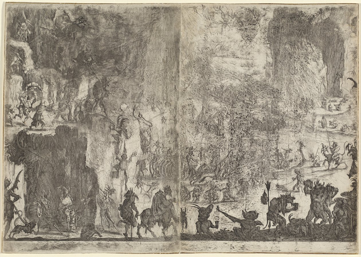 The Temptation of Saint Anthony [första versionen], ca. 1617. av Jacques Callot