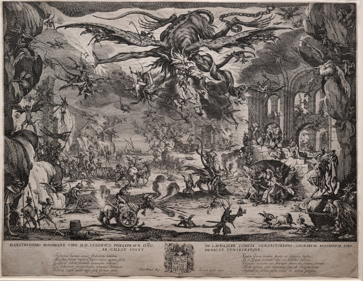 The Temptation of Saint Anthony andra versionen, 1635. av Jacques Callot