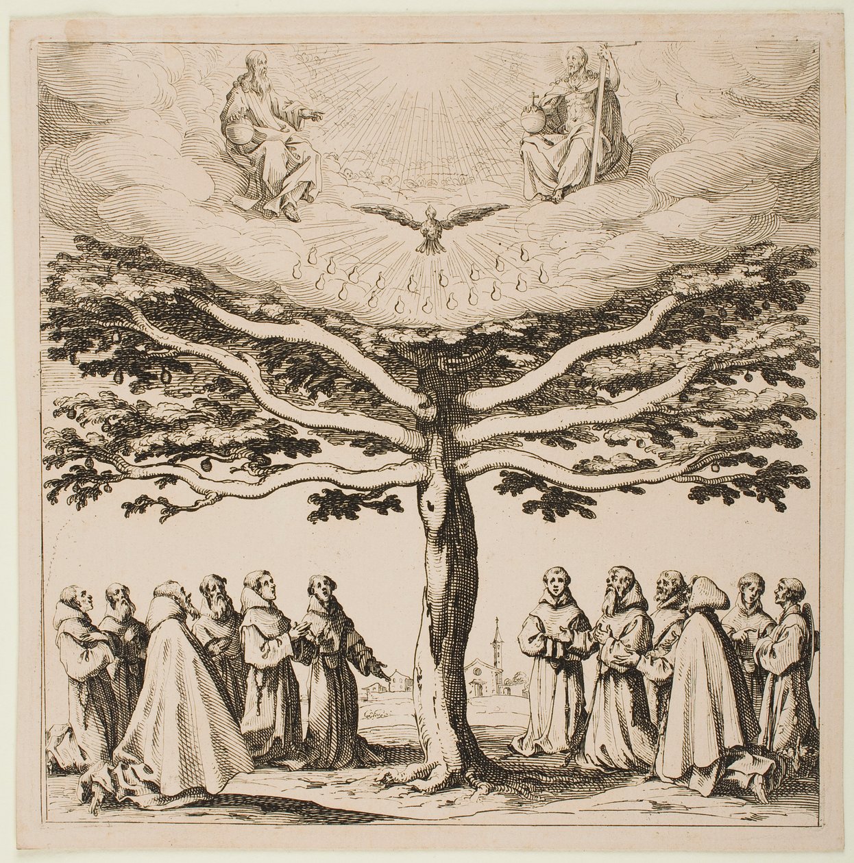 Sankt Franciskus träd av Jacques Callot