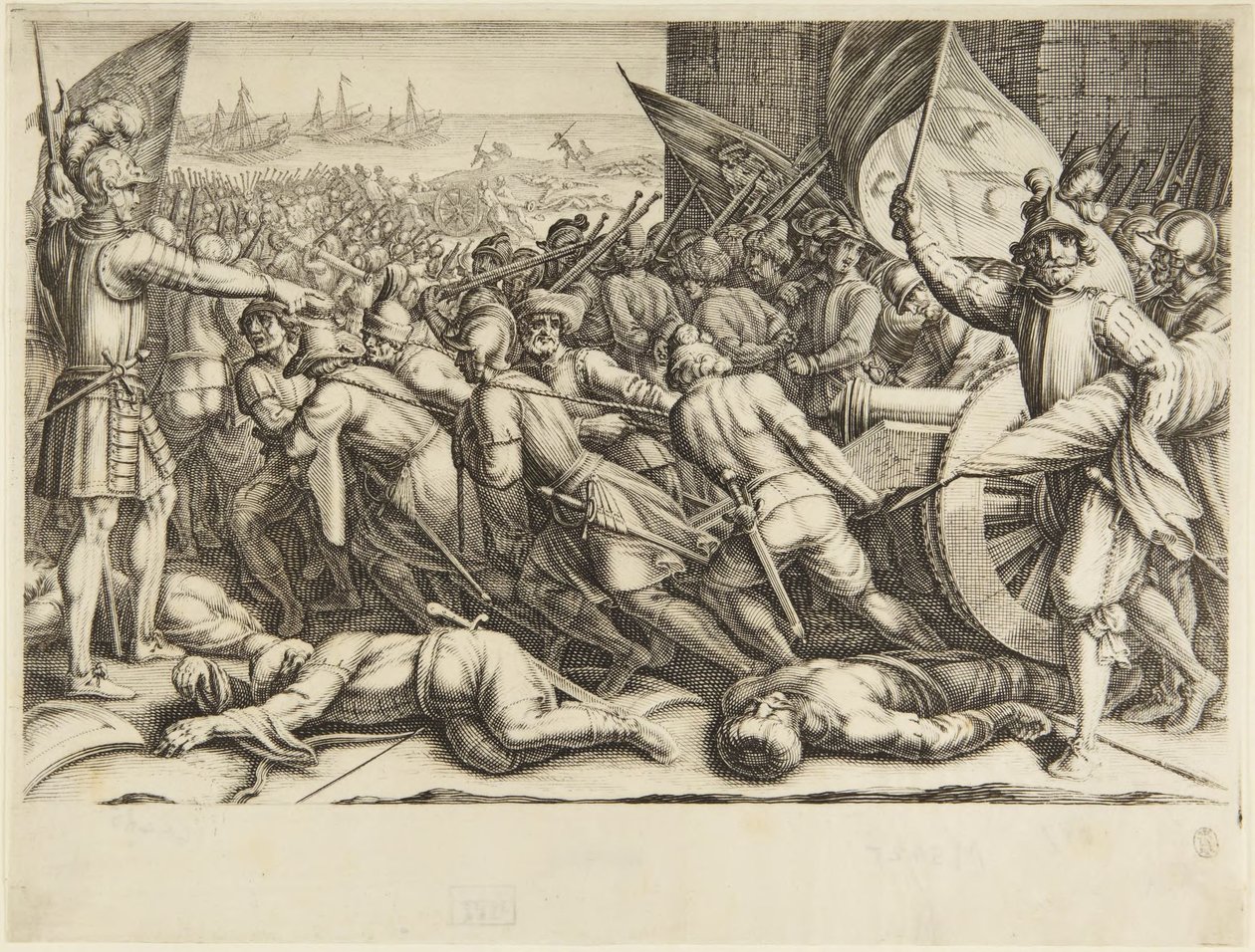 Trupperna går ombord igen av Jacques Callot
