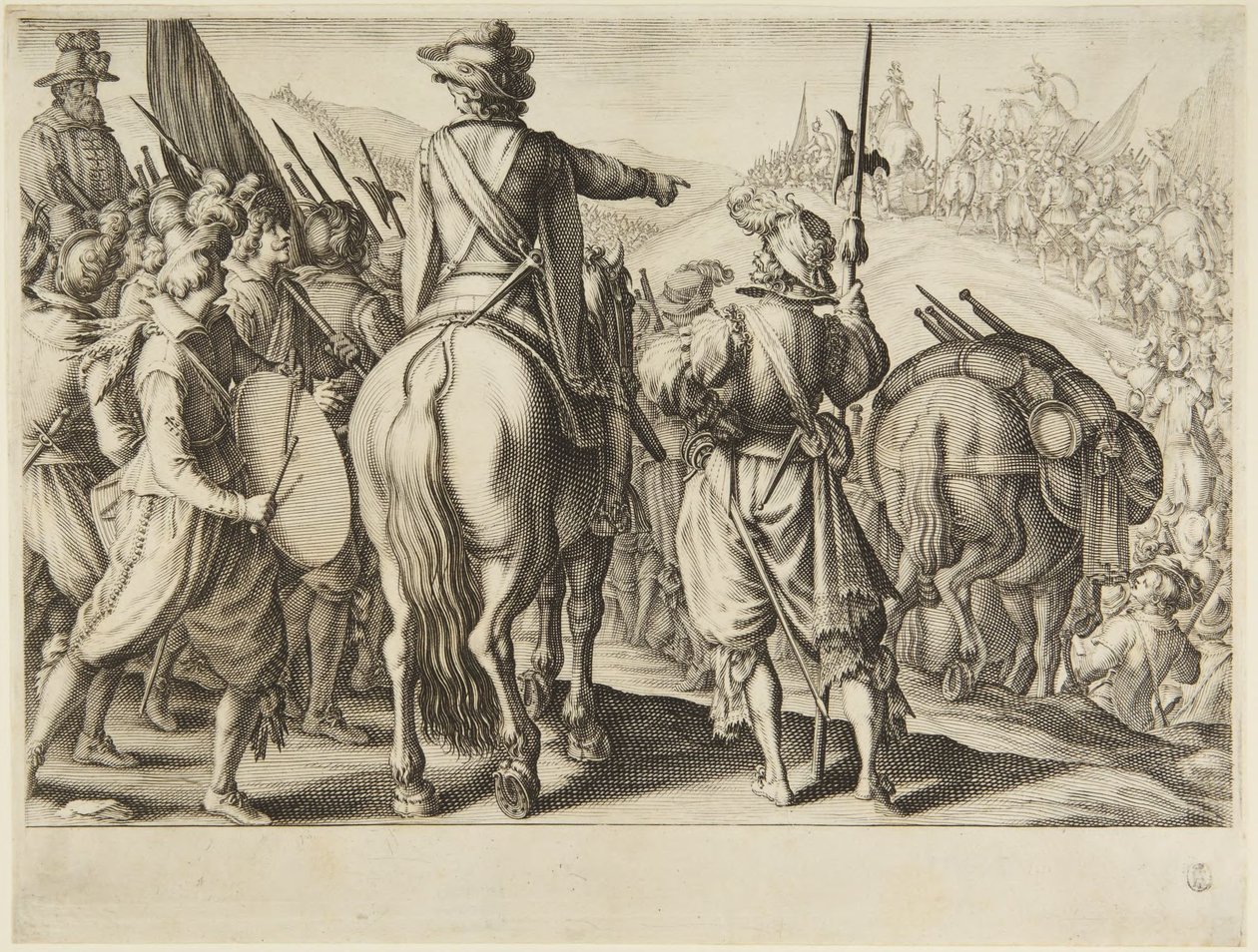 Trupperna på marsch av Jacques Callot