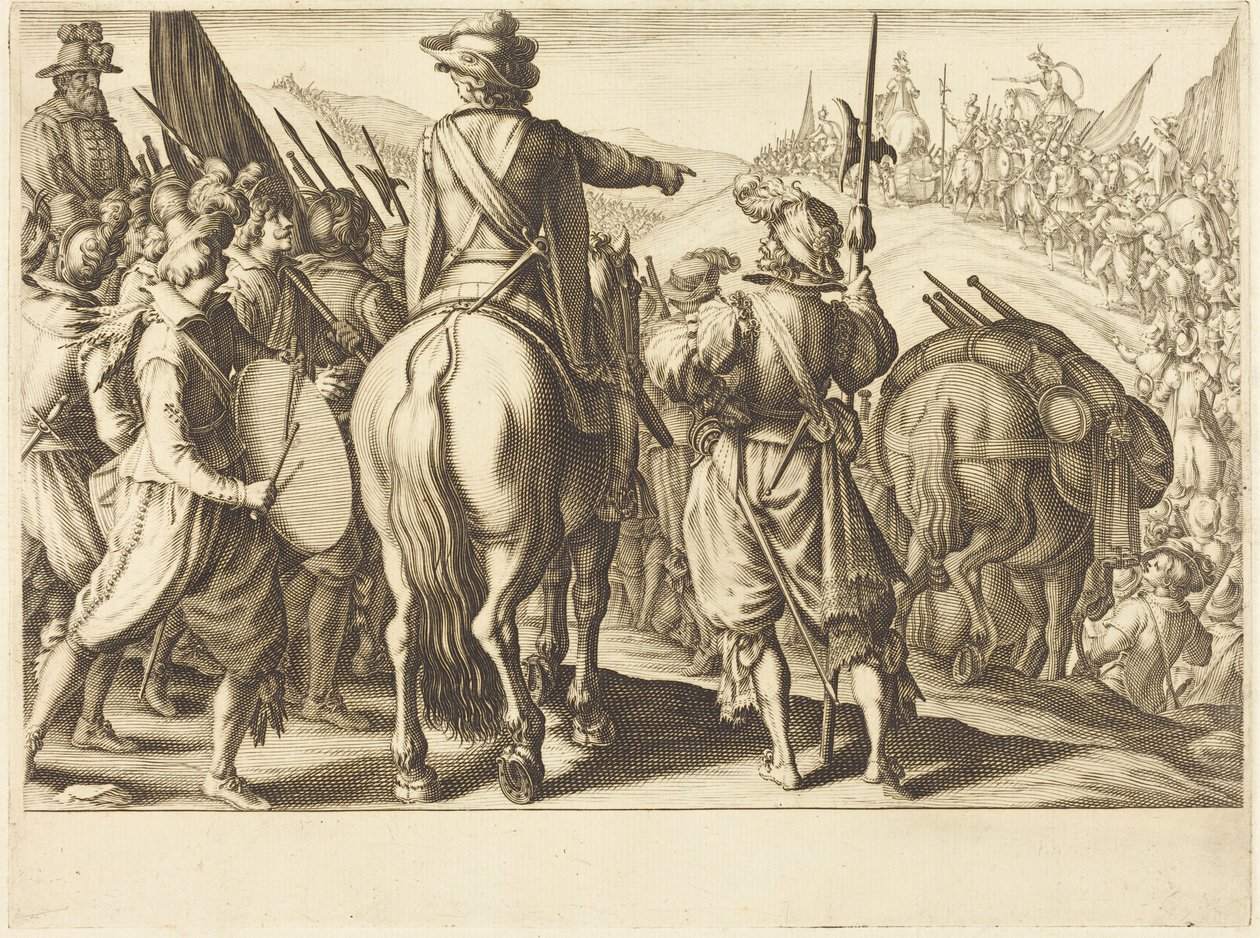 Trupperna på marsch av Jacques Callot