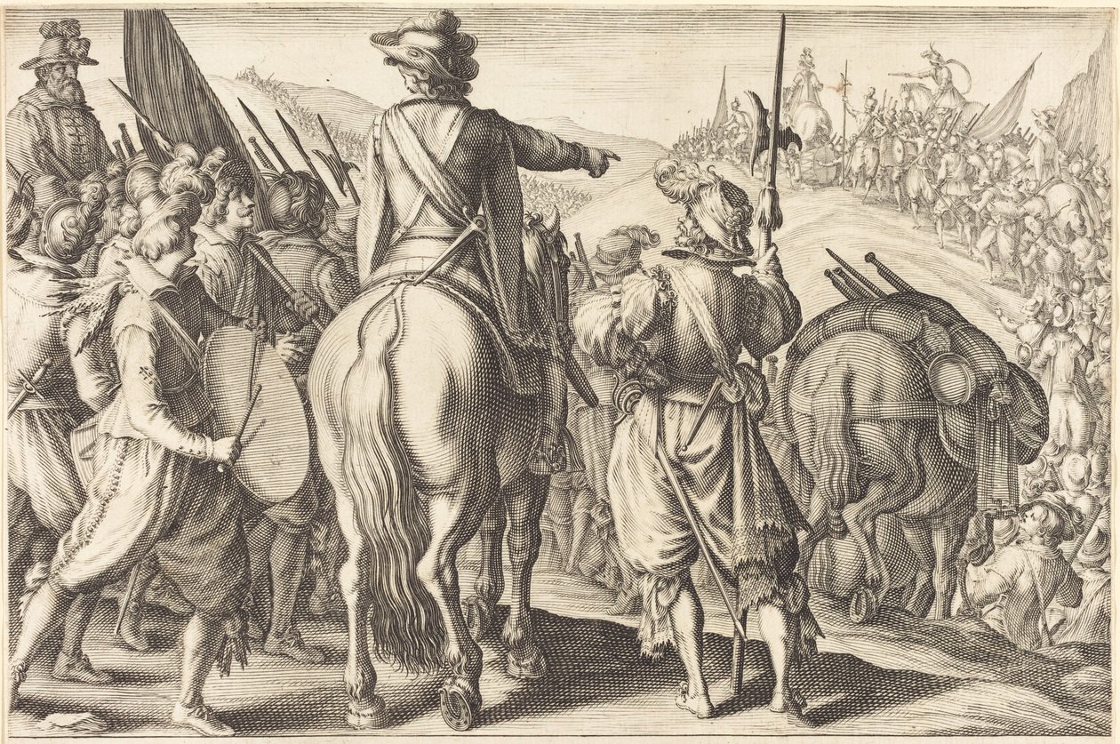 Trupperna på marsch av Jacques Callot