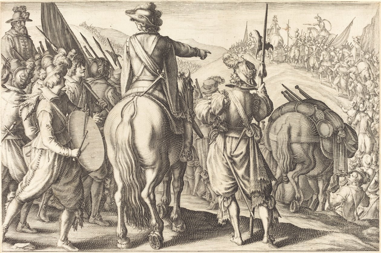 Trupperna på mars, ca. 1614. av Jacques Callot