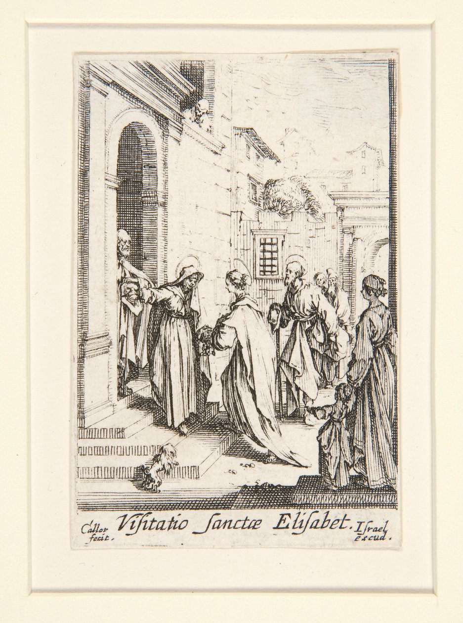 Visitationen, nej. 6, från The Life of the Virgin av Jacques Callot