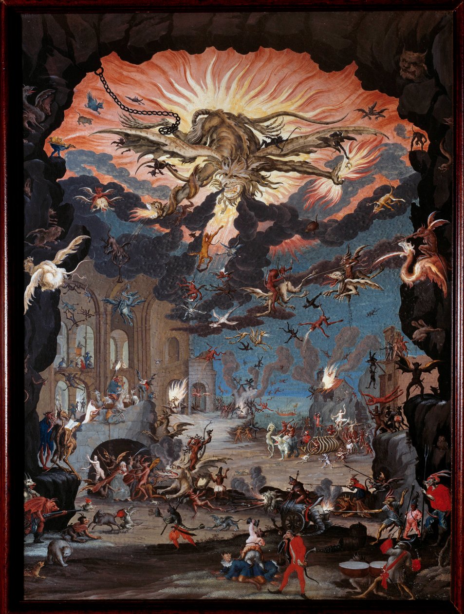 Frestelsen av Sankt Antonius den store (eller Sankt Antonius Eremiten eller Sankt Antonius Abbe). Målning av Jacques Callot (1592-1635) av Jacques Callot