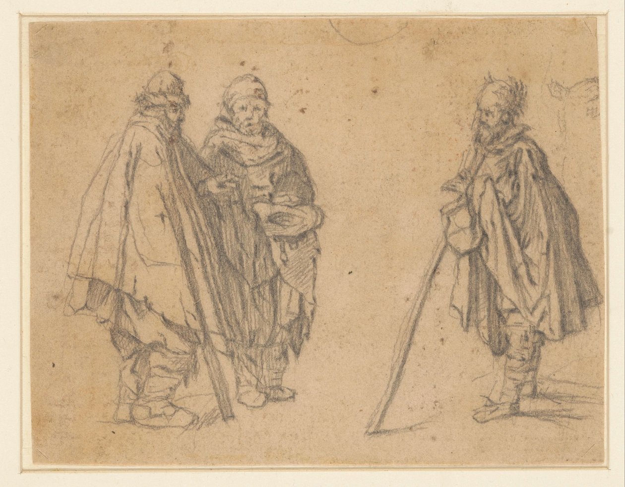 Två studier av tiggare av Jacques Callot