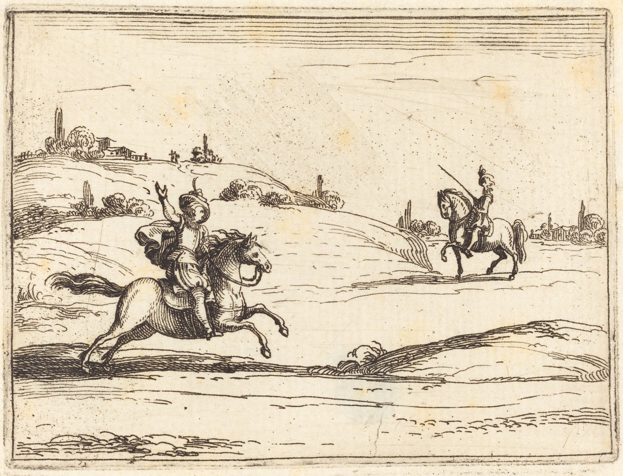 Två riddare av Jacques Callot