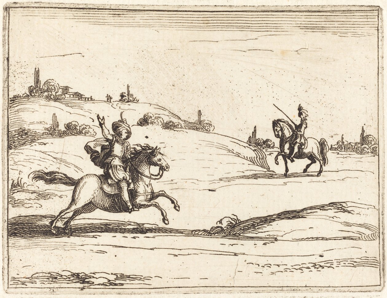Två riddare av Jacques Callot