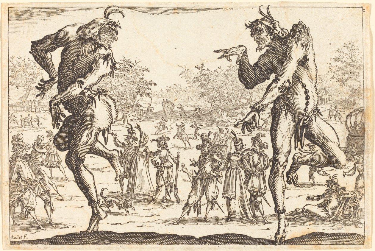 Två Zanni av Jacques Callot