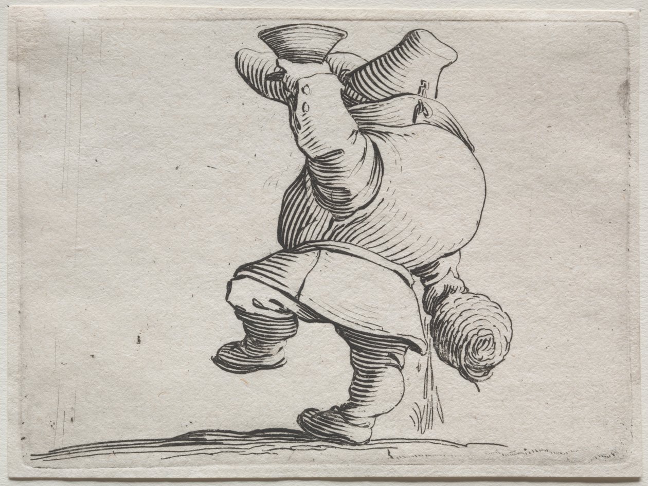 Olika puckelryggiga figurer av Iacopo Callot (Dricker Seen From Behind) av Jacques Callot