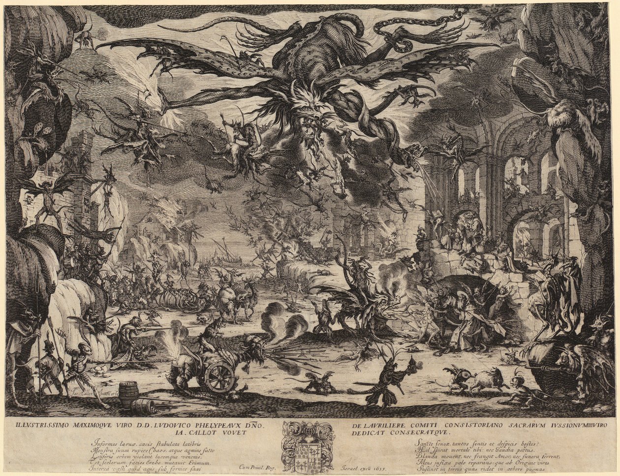 Den helige Antonius frestelse [2: version, Nancy] av Jacques Callot