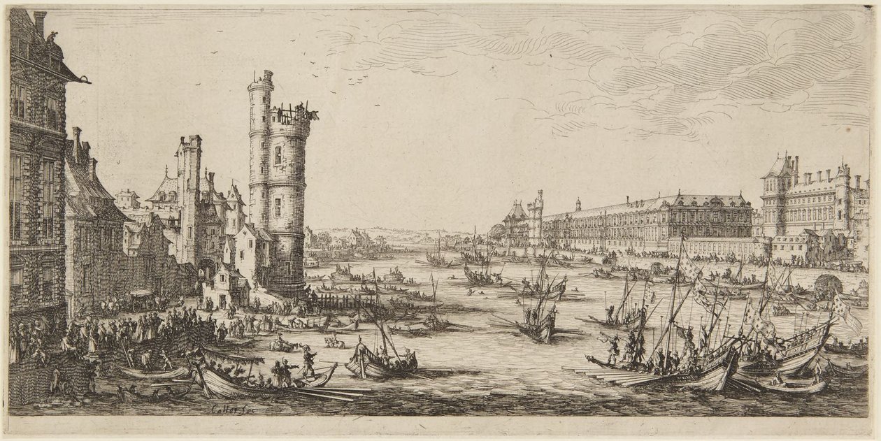 Utsikt över Louvren av Jacques Callot