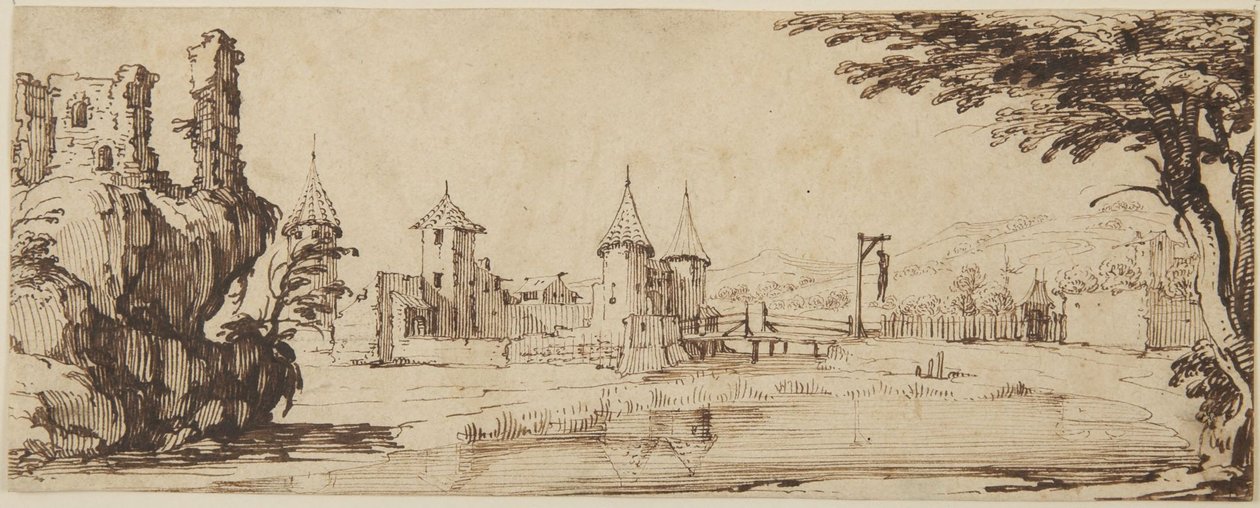 Utsikt över slottet av Jacques Callot