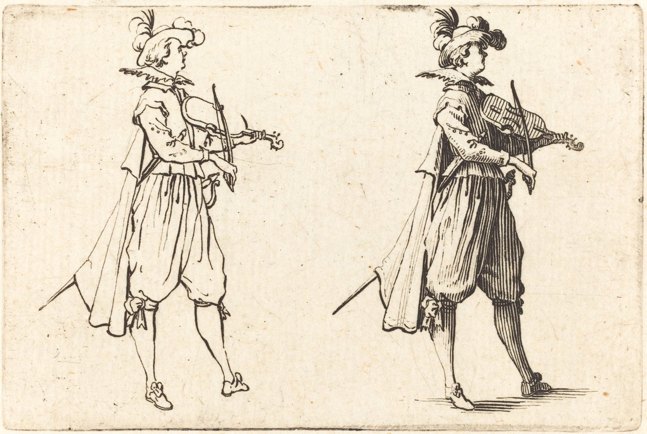 Violinist, c. 1622. av Jacques Callot