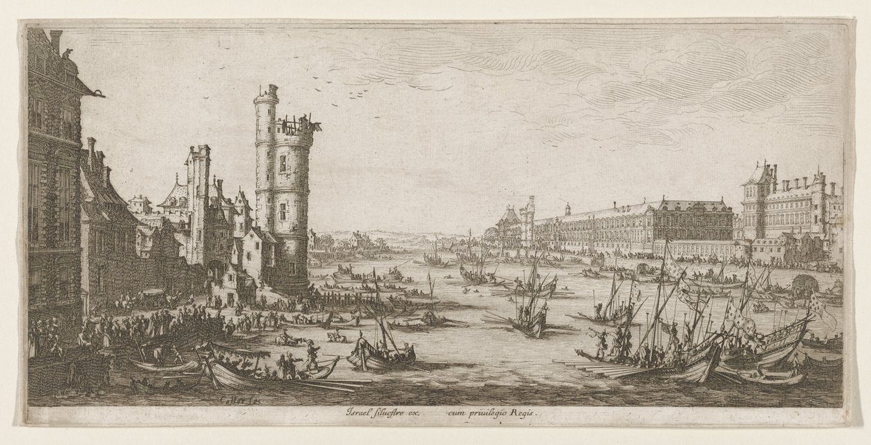 Utsikt över Louvren av Jacques Callot