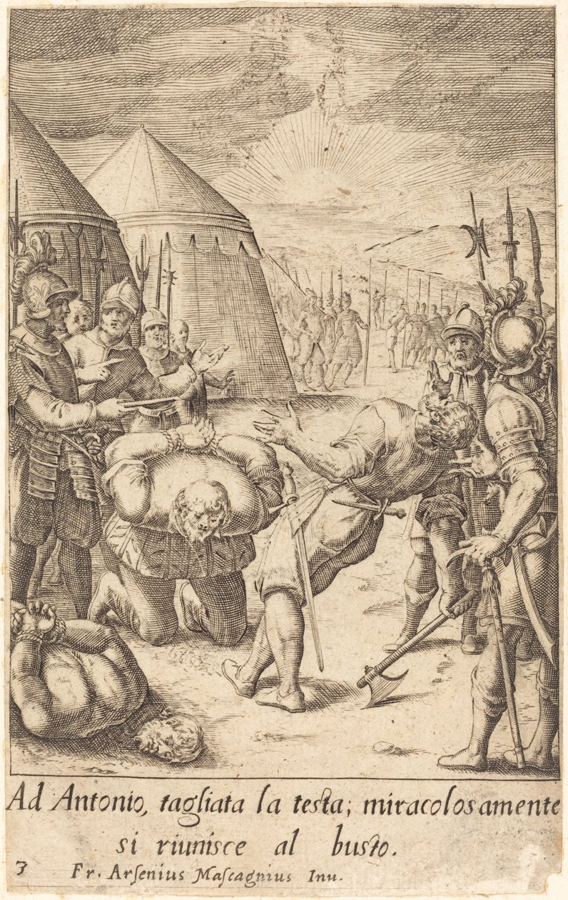 De avhuggna av Jacques Callot after Donato Mascagni