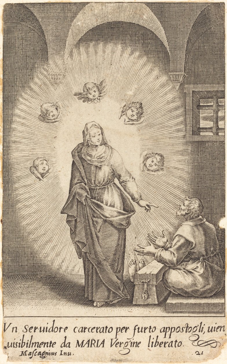 Den levererade tjänaren av Jacques Callot after Donato Mascagni